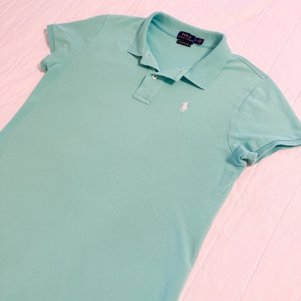 Polo Ralph Lauren The Mesh Mini Polo Dress Women's MEDIUM Short Sleeve Cotton